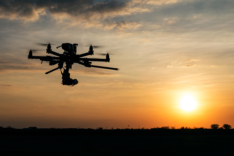 Drone sitting on table