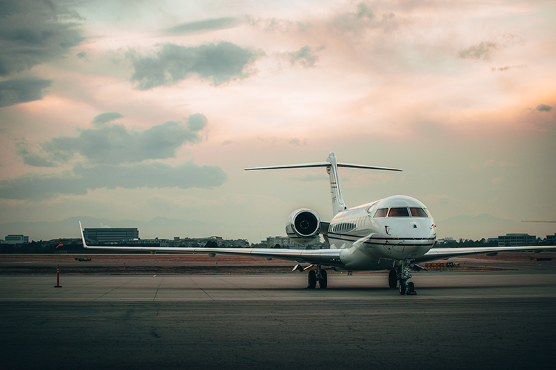 Man examining jet